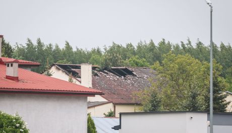 Kotarwice. Spłonęła część dachu sali weselnej